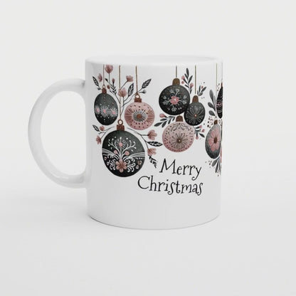 Merry Christmas - Edle Weihnachtstasse mit Kugel-Design!