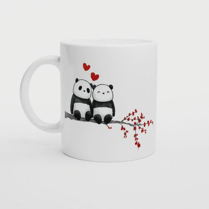 Süße Panda Tasse "Love" Geschenk Freund, Freundin. Jahrestag Geschenk. Valentinstag Geschenk, Paar Becher. Liebe