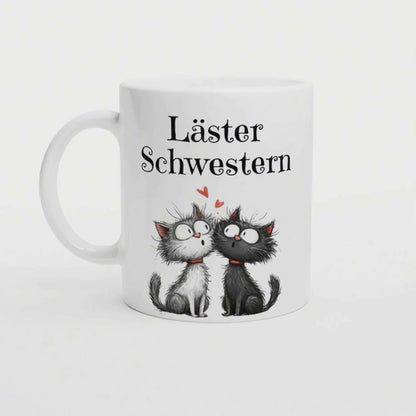 Tasse "Lästerschwestern" Geschenk beste Freundin. 30. Geburtstag Freundin. Tasse für Kollegin. Katzen Tasse. BFF
