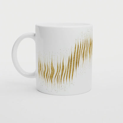 Moderne Tasse Gold, Geschenk beste Freundin, Wichtelgeschenk, Abstract & geometric, Christmas, Kunstvoll