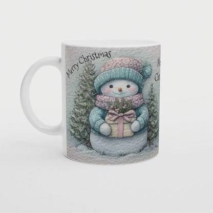 Tasse "Merry Christmas" Schneemann Tasse. Wichtelgeschenk. Geschenk Kollegin. Süße Weihnachtstasse. Nikolaus Geschenk