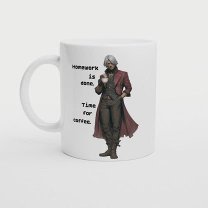 Dante inspirierte Tasse "Time for coffee" Geschenk Freund, Video game, Wichtelgeschenk Kollege, Gamer Tasse, Devil May Cry