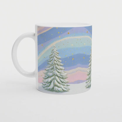 Wintertasse Pastell – Cozy Weihnachts-Tasse mit Winterlandschaft – Geschenk für Mama, Freundin & Kollegen